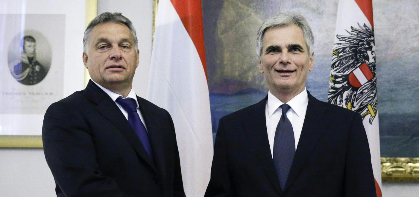 Werner Faymann empfing Viktor Orban im Bundeskanzleramt (Foto_APA) Werner Faymann empfing Viktor Orban im Bundeskanzleramt (foto:APA)