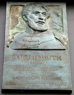 Kossuth-emléktábla Párizsban. Kossuth-emléktábla Párizsban.
