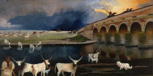 Csontváry Kosztka Tivadar: Vihar a Hortobágyon (1903).