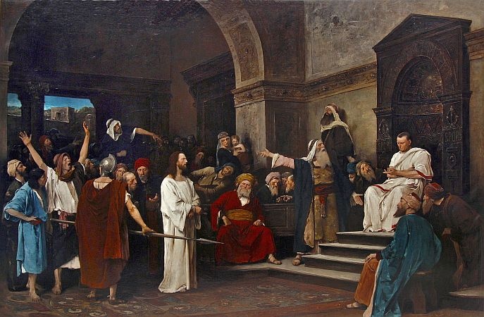 Munkácsy Mihály: Krisztus Pilátus előtt. Munkácsy Mihály: Krisztus Pilátus előtt.
