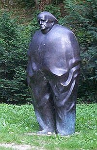 Krleža zágrábi szobra.