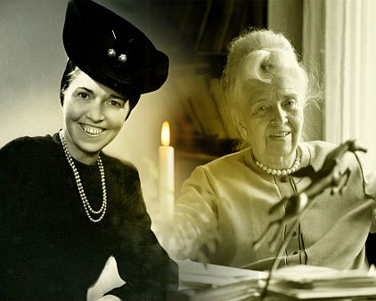Szepes Mária egykor és évtizedekkel később.