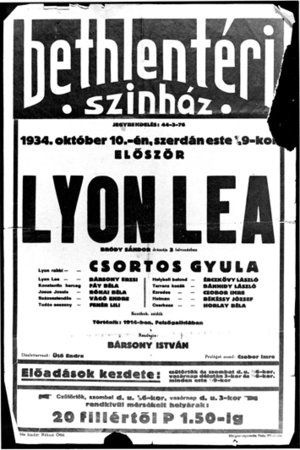 Plakát 1934 őszéről.