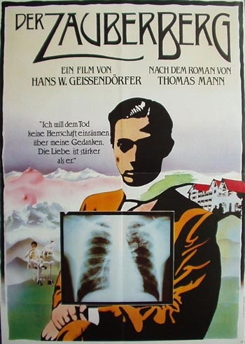 A Varázshegy - a német film remek plakátja.