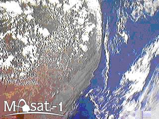 Dél Afrika a Masat-1 első, Földet ábrázoló űrfelvételén.