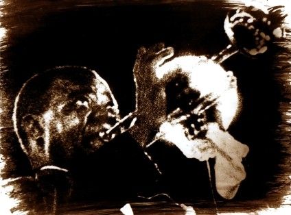 Siklós Péter Satchmo-portréja.