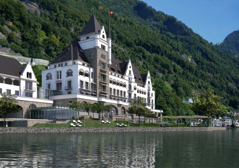Ha Svájc, akkor luxus is: jövőre, a tavasz első napján újra megnyílik a 200 millió euróért újjáépített Park Hotel Vitznau a Rigi lábánál.