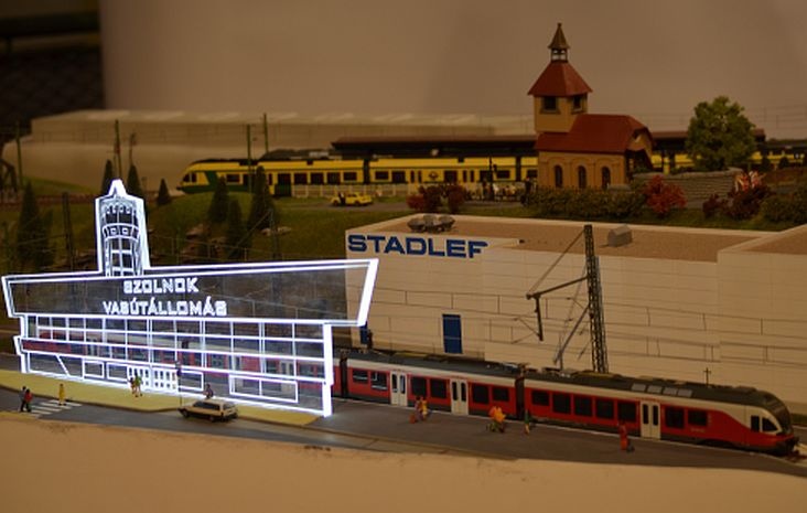 A Stadler Flirt terepasztalon. (A szerző felvétele.)