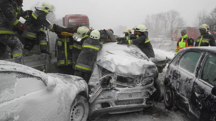 A felvételt a dpa fotoripertere készítette Győr közelében.