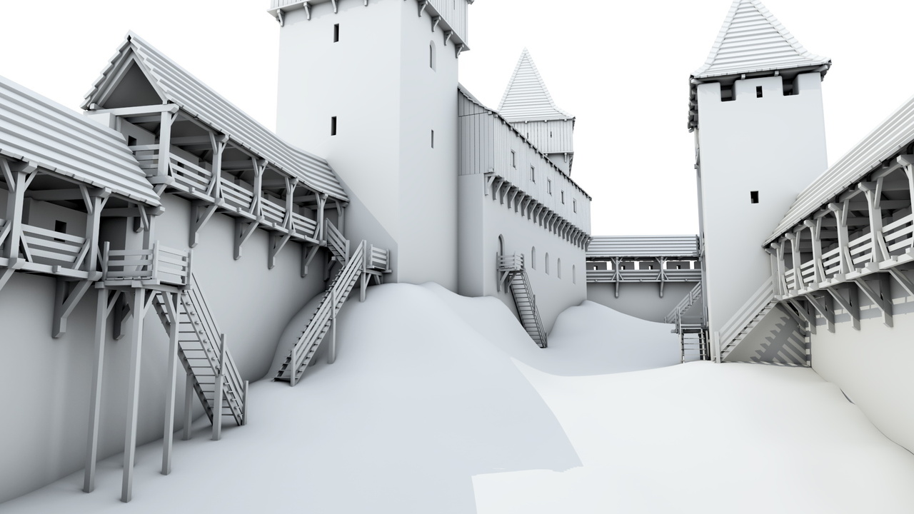 A vár a 13. században: a számítógép képernyőjén... 