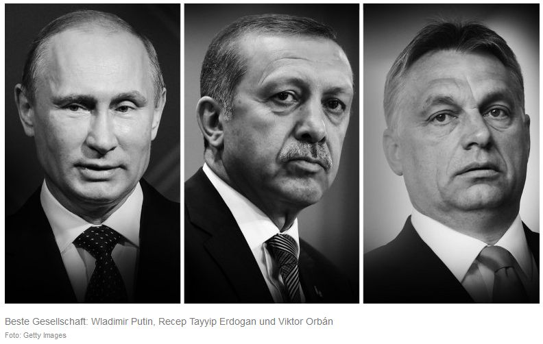 A legjobb társaság: Putyin, Erdogan Orbán. (Képe: Die Welt / Getty-images)