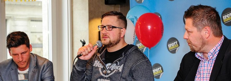 Buda Márton házigazda, Maszlavér Gábor fesztiváligazgató és Koszti András, Velence polgármestere.