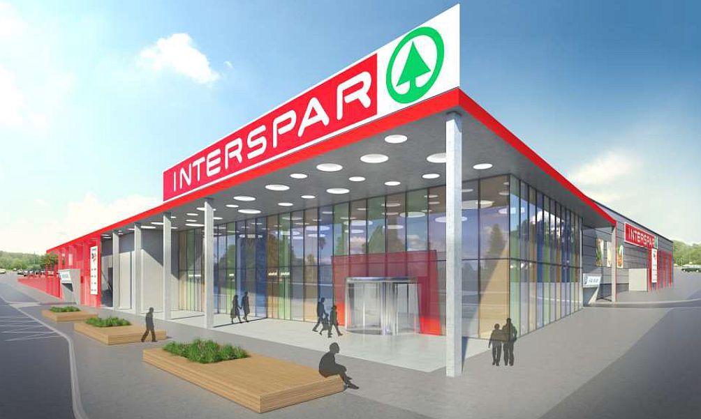 A 33. Interspar hipermarket - egyelőre a tervezőasztalon.