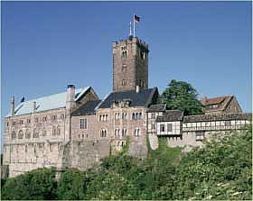 Wartburg vára Eisenach fölött.