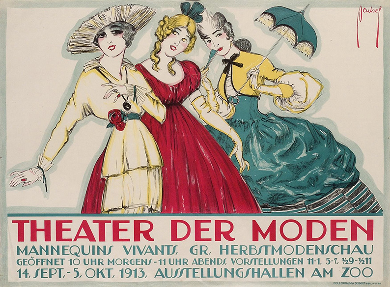 Ernst Deutsch-Dryden, Theater der Moden, Berlin, 1913 Flachdruck © MAK