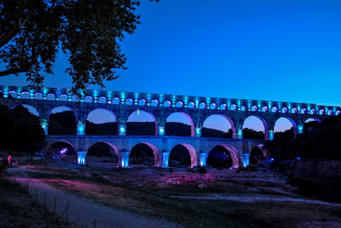 Pont du Gard - Esti fényjáték