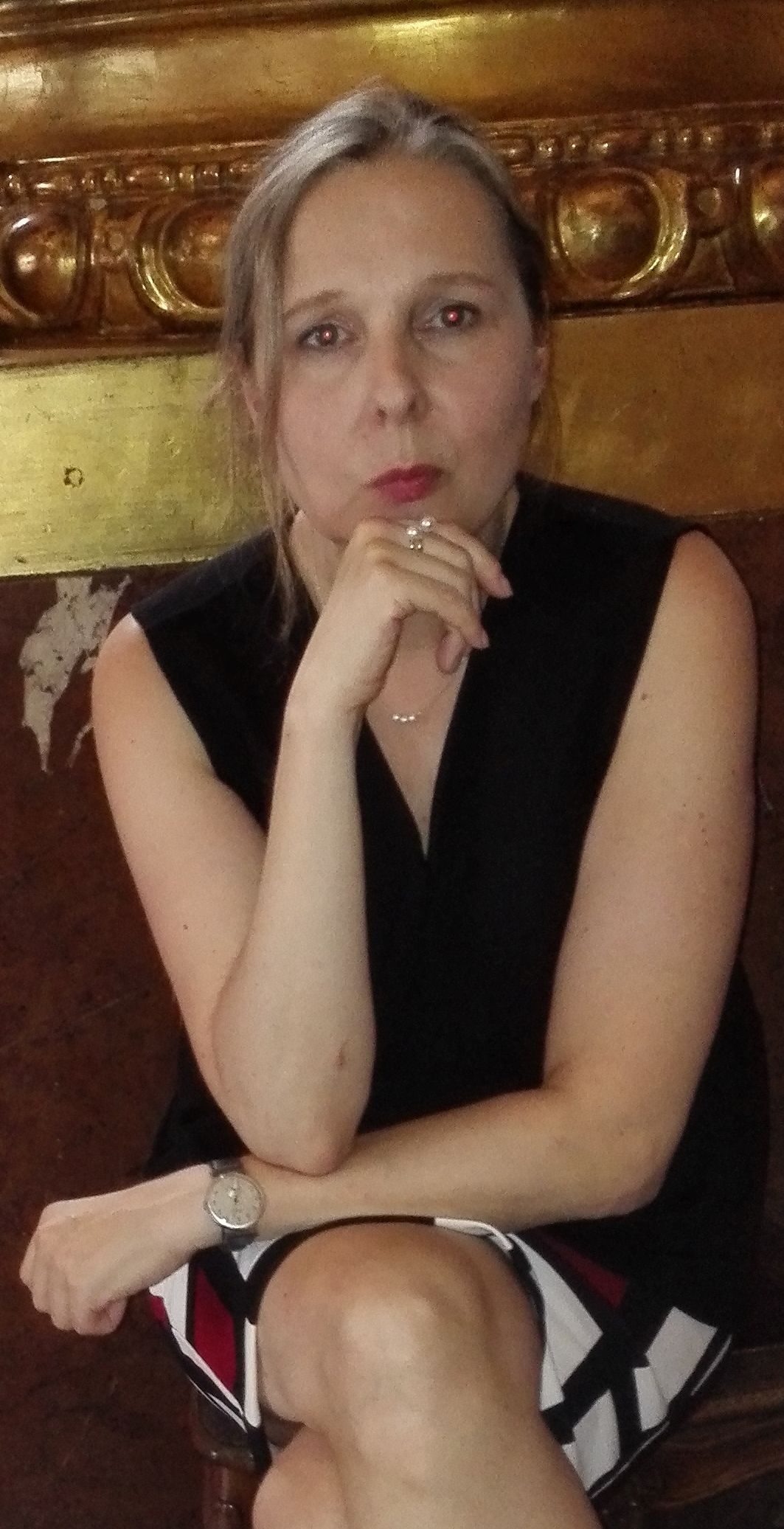 Michaela Pfundner, a kiállítás kurátora.