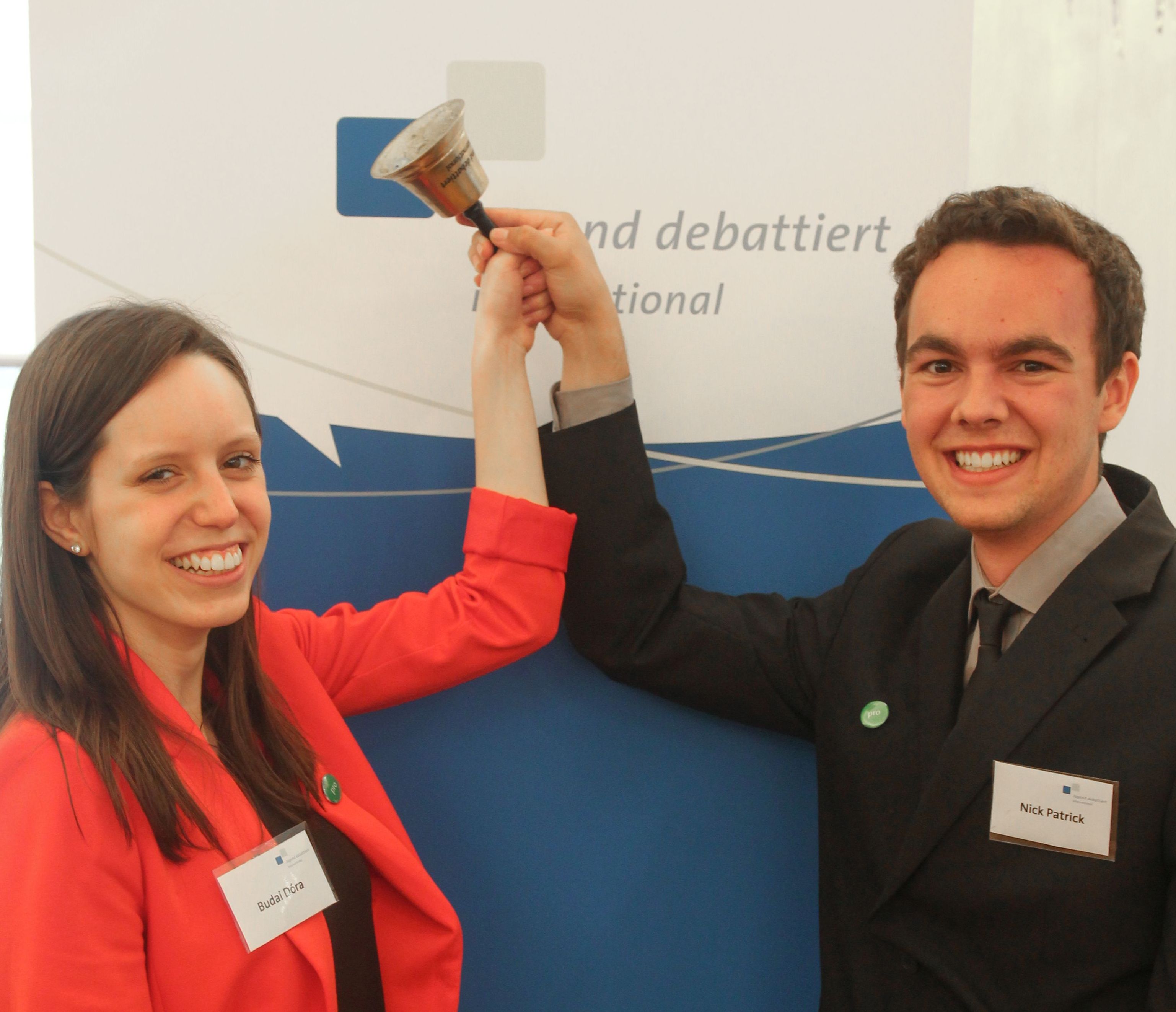 A prágai döntő magyar részvevői: Budai Dóra és Nick Parick. 