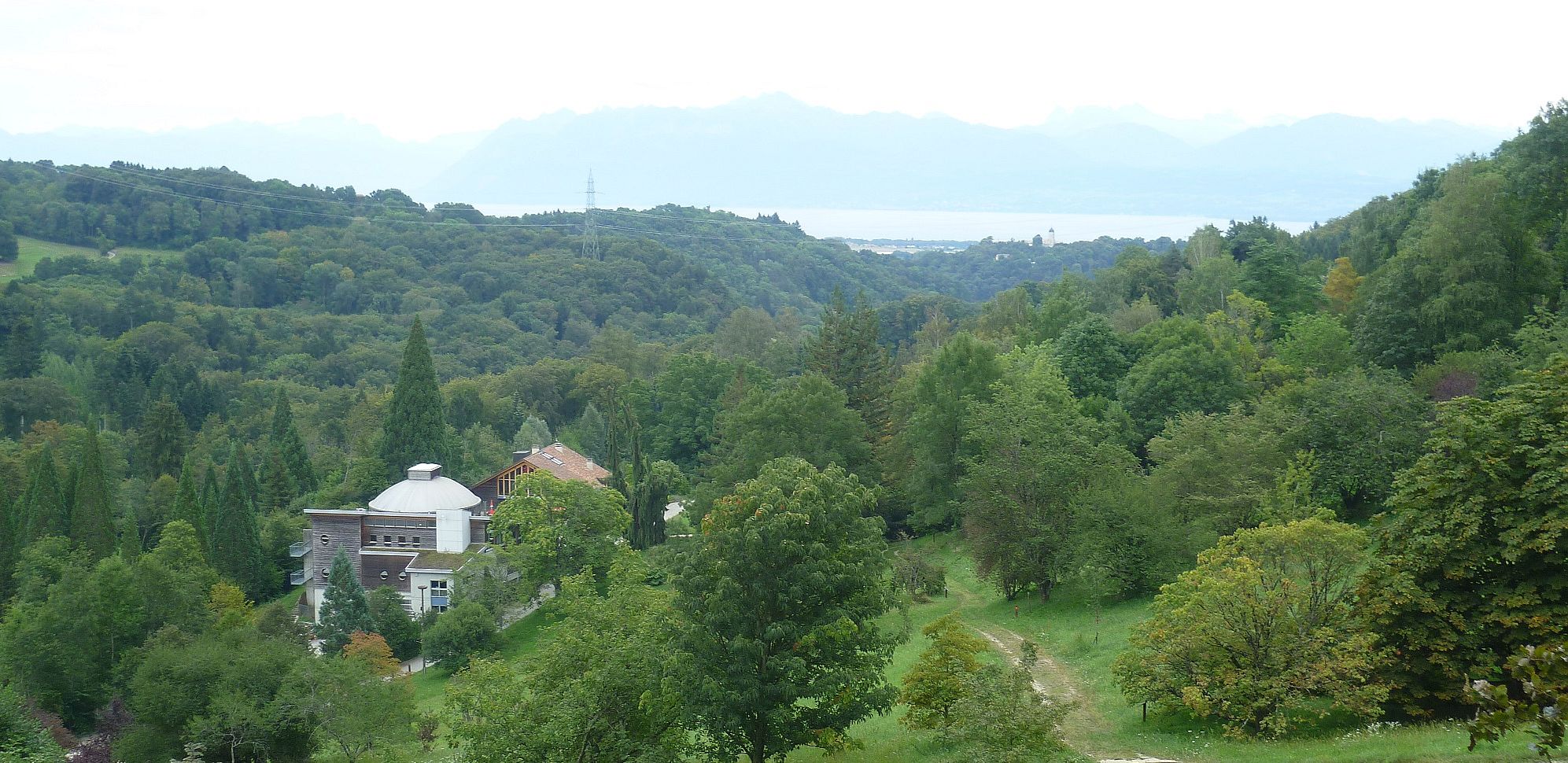 Az Aubonne-völgyi arborétum.