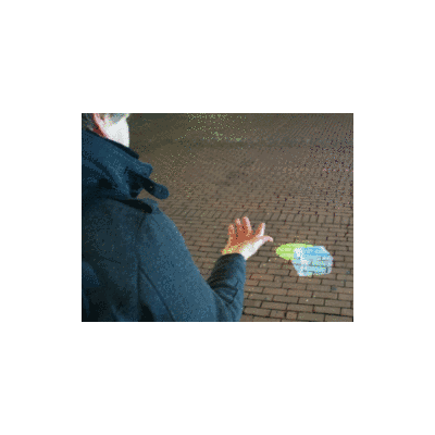 Miniprojektor: Nachrichten auf der Hand lesen