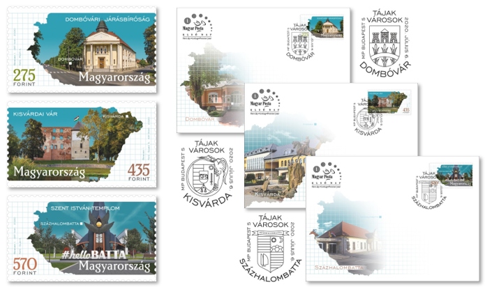 Ötvenéves városok bélyegen