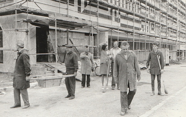 Brigádnapló, a színház építése 1978 - forrás: Szolnoki József