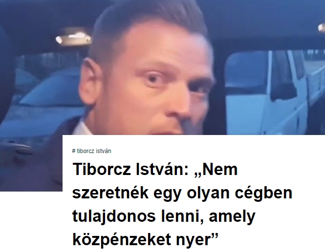 Orbán saját lábán álló vejének nem kell a közpénz