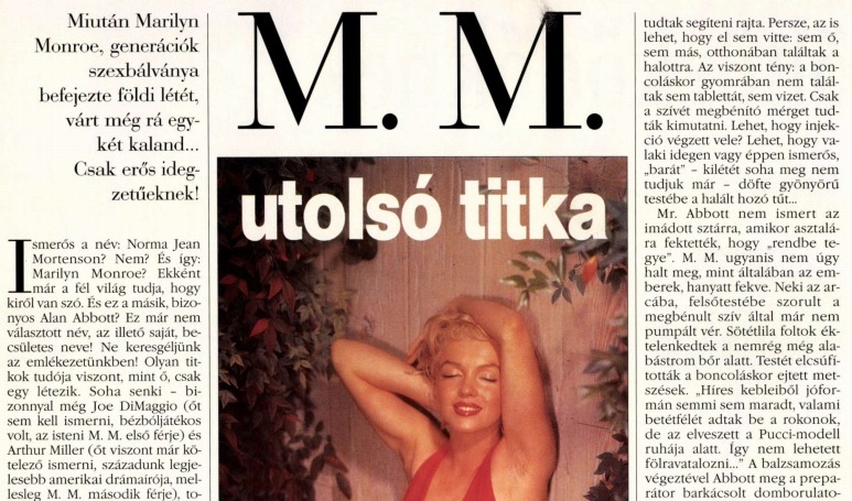 Az újságíró archívumából: M.M. utolsó titka