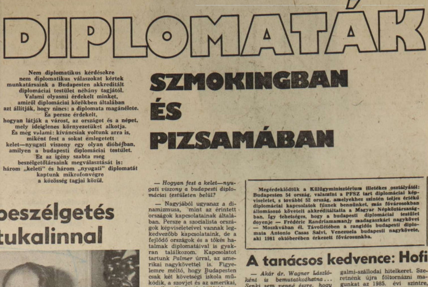 Az újságíró archívumából – Pozsonyból jött a bécsi diplomata Budapestre