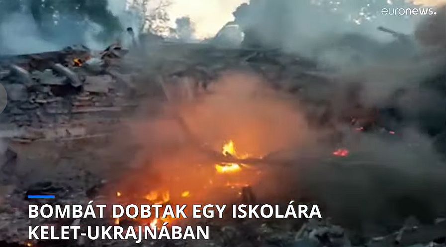 Iskolát bombáztak az oroszok Ukrajnában