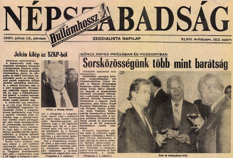 Az újságíró archívumából – „Sorsközösségünk több, mint barátság”